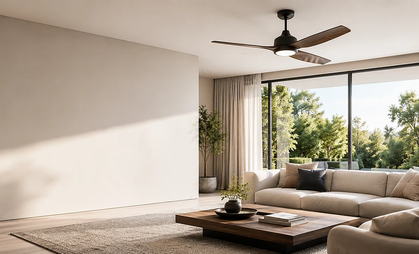 Ventilateurs de plafond dans un intérieur adapté