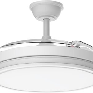 Airwit 106cm Ventilateur Plafond Rétractable et Silencieux avec Lumière LED