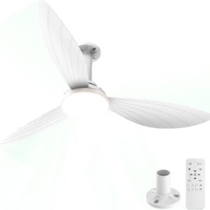 Hisummer 106cm Ventilateur Plafond E27 avec Lumière, Montage Rapide 3 Étape
