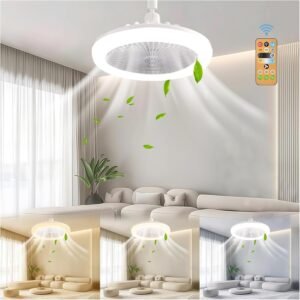 Ventilateur de Plafond avec Lumière, Lampe de Ventilateur 3 Vitesses