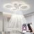 Ventilateur De Plafond LED Avec éclairage 130W Plafonnier Avec Télécommande APP 3 Température De Couleur 6 Vitesses, Pour Salon Chambre